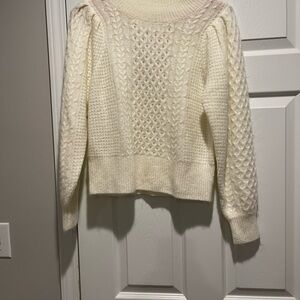 Abercrombie & Fitch Ivory Knit Sweater